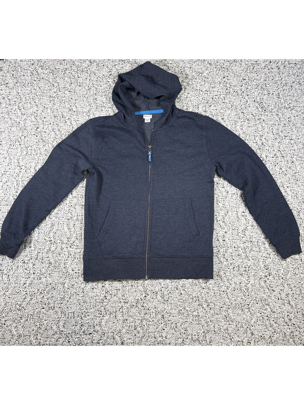 Crewcuts Kids Boys Hoodie Size X-Larg 12-14 Blue Full Zip Long Sleeve Sweatshirt